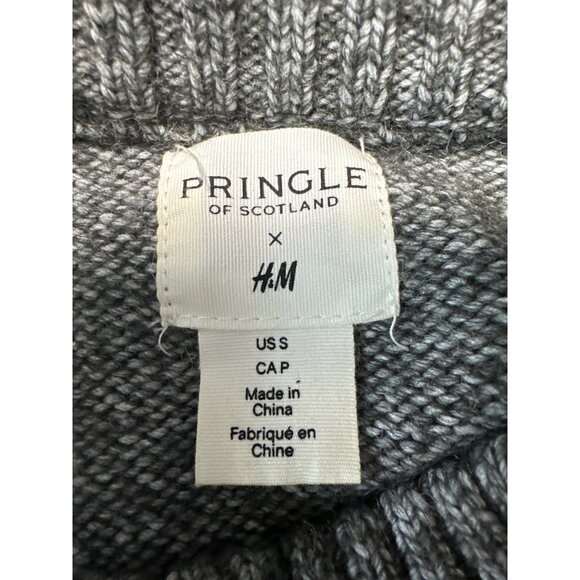 Pringle Of Scotland X H&M Long Sleeve Crew Neck Argyle Knit Sweater Size S - Picture 6 of 12